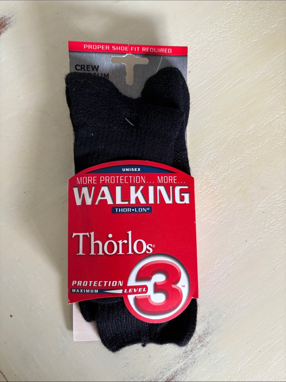 Thorlos Black Walking Crew Socks UNISEX NEW size medium various sizes